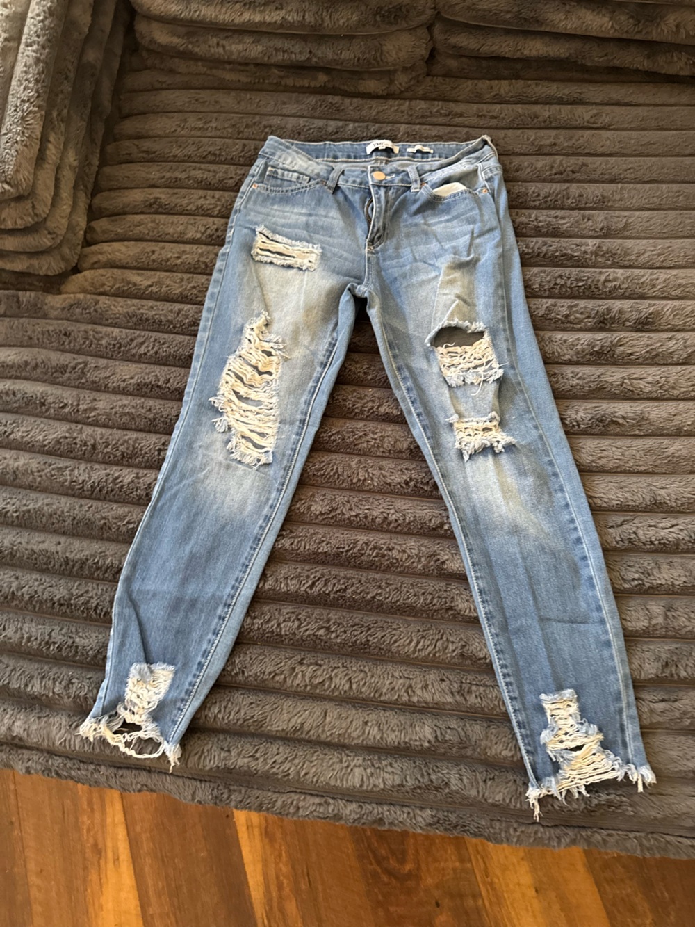 YMI Light Blue Distressed Skinny Jeans